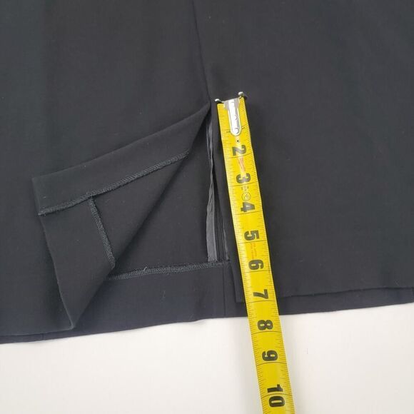 MM Lafleur The Greenpoint Pencil Straight Skirt Black Size 16 Front Slit Office - Picture 8 of 9